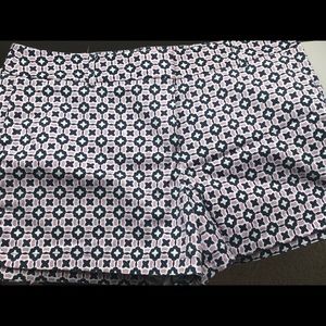Purple geo print shorts size 12- loft